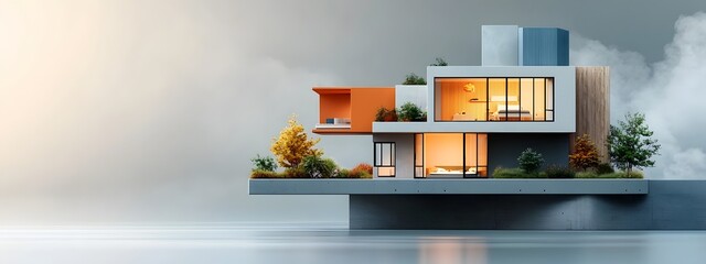 Poster - detailed 3d rendering showcasing the modern and innovative design of a high rise apartment building 