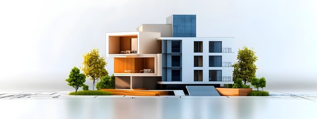 Poster - detailed 3d schematic plans technical diagrams and cross sectional views showcasing the sleek minima