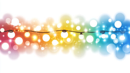 Wall Mural - colorful lights create vibrant festive atmosphere