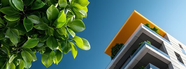 Poster - sleek and modern residential skyscraper showcasing clean architectural lines geometric shapes and a 