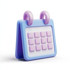 Poster - Minimalist 3D floating calendar icon with highlighted event planning and organization features for digital productivity and lifestyle management