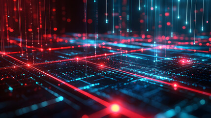Poster - Abstract data flow glowing lines background wallpaper digital network design futuristic concept high-tech environment