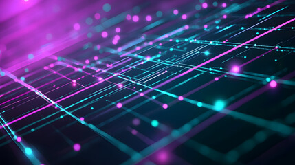 Poster - Abstract data flow background wallpaper with glowing lines digital technology futuristic environment