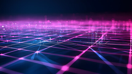 Poster - Glowing abstract data flow lines digital background wallpaper tech environment futuristic viewpoint
