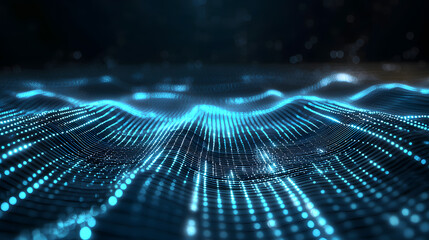 Poster - Glowing line abstract data flow digital space wallpaper background futuristic environment aesthetic viewpoint
