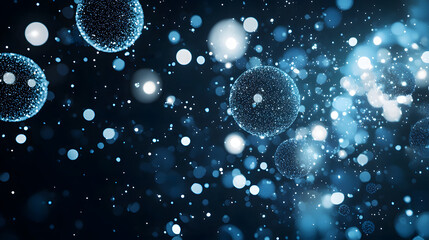 Poster - Augmented reality visualized through colorful bubbles abstract background wallpaper digital environment science concept