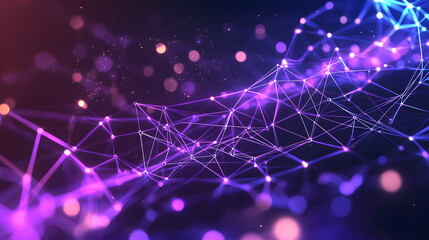 Poster - Blockchain cybersecurity encryption visualized abstract wallpaper digital background futuristic environment dark viewpoint