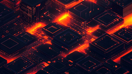 Poster - Dynamic cloud computing visualizations digital city abstract background wallpaper futuristic environment aerial view concept of decentralized systems
