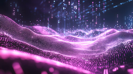 Fototapete - Quantum computing visualizations digital environment abstract wallpaper background futuristic data representation