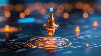 Poster - A stylish pen with a spiraled design on a surface symbolizing creative career pivoting and decision-making process
