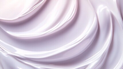 Poster - Smooth White Cream Texture Close-Up Macro Photography