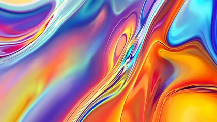 Poster - Vibrant abstract artwork displays swirling colors and smooth textures, creating a dynamic visual experience with depth