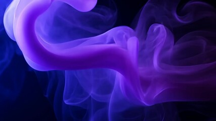 Poster - Colorful swirling smoke creates a mesmerizing pattern against a dark background in an artistic display