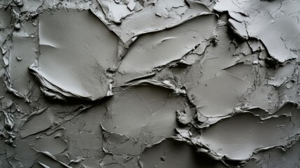 Poster - Textured gray surface showing layered and uneven application of material in an abstract style