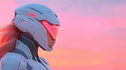 Poster - Futuristic Droid in 3D Rendering with Advanced AI Technology
