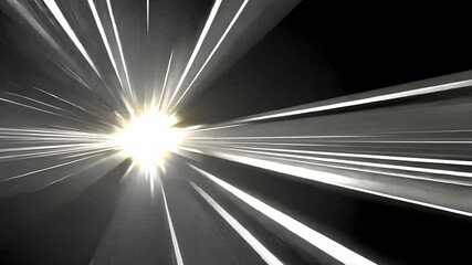 Poster - Bright light speed lines tunnel; dark background; digital art; website banner