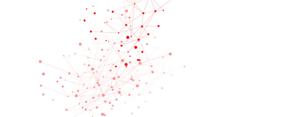 Poster - Vector Connect link background. global network technology concept. Digital technology futuristic internet network speed connection red background.