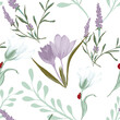 © ammij - Romantic floral seamless pattern hand-drawn for textile design