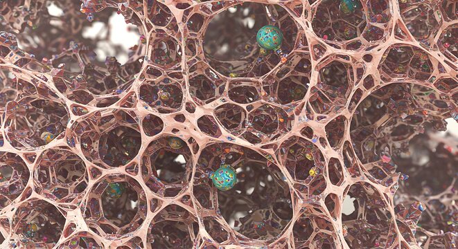 AI-Generated Abstract Cellular Structure