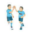 © MASAGAMI - サッカーのゴールを喜び合う少年たち