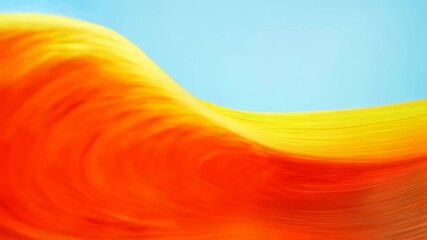 Aufkleber - Vibrant orange brush strokes create a dynamic visual against a soft blue background, exuding energy and creativity.