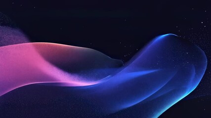 Aufkleber - Vibrant flowing waves of purple and blue hues create a mesmerizing abstract backdrop.