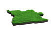 © Hammad - Angola Map Soil Land Geology Cross Section With Green Grass And Rock Ground Texture 3d Illustration