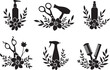 © VectoraVerse - Elegant Floral Hair Stylist SVG Bundle | Barber & Salon Tools Clipart