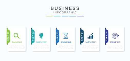 Wall Mural - vector infographic label design with circle infographic template design and 5 options or steps. can 