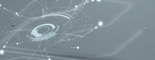 Leinwandbilder - Neural network and data science technology background