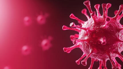 Poster - Vibrant virus structure in abstract background