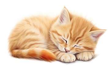  Sleeping kitten animal mammal.