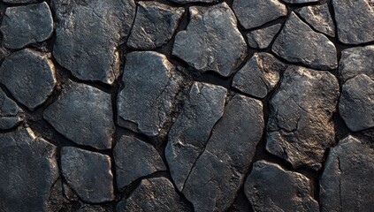 Poster - Dark grey black slate texture background. Black stone texture. Black granite slabs background