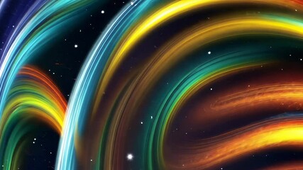 Poster - A colorful swirl of light and stars. The stars are scattered throughout the image. The colors are bright and vibrant