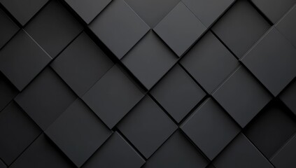 Aufkleber - black diamond pattern abstract wallpaper on dark background, Digital black textured graphics poster background	
