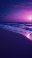 Wall Mural - dark purple aesthetic wallpaper beach outdoors horizon.