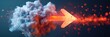 © Vlad - Business Concept. Abstract Arrow Explosion with Cloud Art Background
