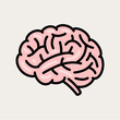 © sasa_elebea - Isolated Pastel Pink Glowy Brain Vector Illustration 3D Effect Vector Icon Illustration on Clear Background.  Neural Mental Health Creative Concept Idea
