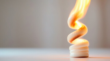 Fototapete - Flame forming spiral shape, creating dynamic visual effect