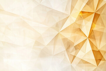 Fototapete - Abstract low poly background with golden hues and light tones