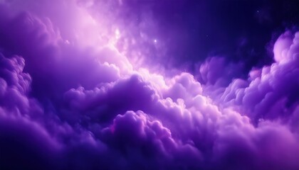 Aufkleber - dreamy violet cloudscape with celestial glow, soft atmospheric texture, perfect for fantasy art, background, and design
