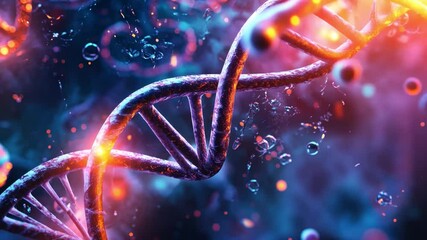 Poster - Illuminating the Code of Life: A vibrant depiction of a DNA double helix structure, pulsating with energy, hints at the building blocks of existence and the intricate beauty of genetics.