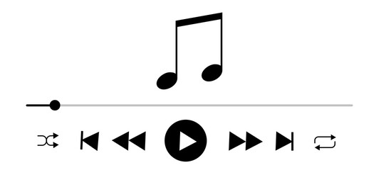 Wall Mural - music play interface design