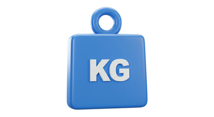 Poster - 3d kilogram weight icon. metal old kg weight sign. metal weight kilogram heavy icon