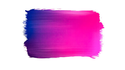 Paint stroke with blue to pink gradient, art element, cut out transparent