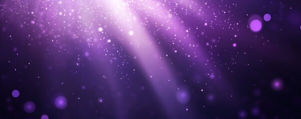 Wall Mural - Purple light rays and sparkles background.