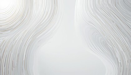 Poster - Flowing abstract white patterns digital art modern environment minimalist viewpoint creative concept for visual serenity