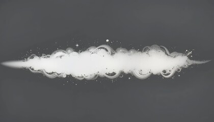 Poster - Creative white smoke effect display digital environment graphic design abstract background artistic viewpoint visual concept for modern art