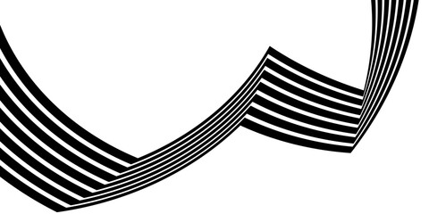 Wall Mural - abstract perspective line black with 3d dimensional effect