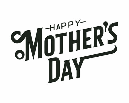 Happy Mother's Day lettering vector illustration. Elegant calligraphy.